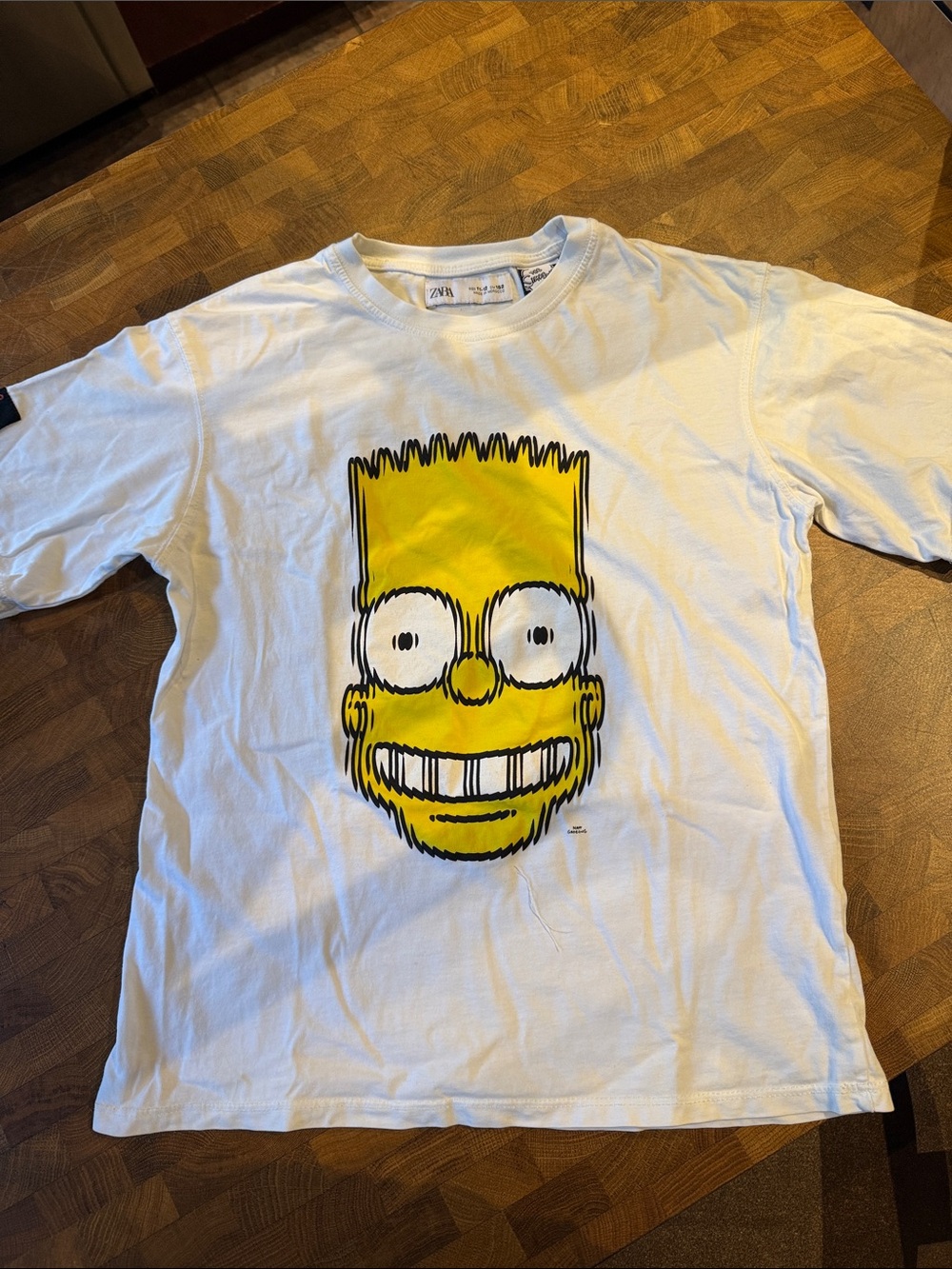 The Simpsons Zara Kids White Tee with Bart Face
